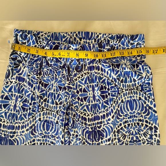 Lilly Pulitzer Bal Harbour Palazzo Pants Blue White Taverna Tile Allover Small - Picture 5 of 10